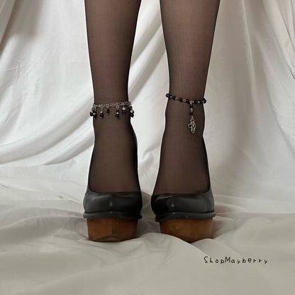 Bella drop charm anklet