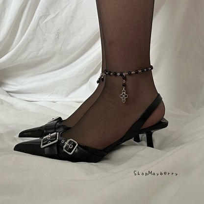 Bella drop charm anklet