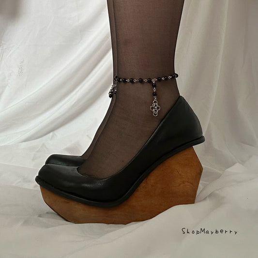 Bella drop charm anklet