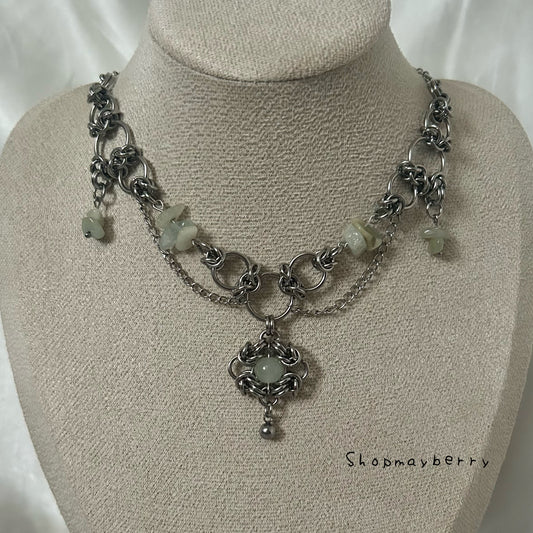 Sage necklace